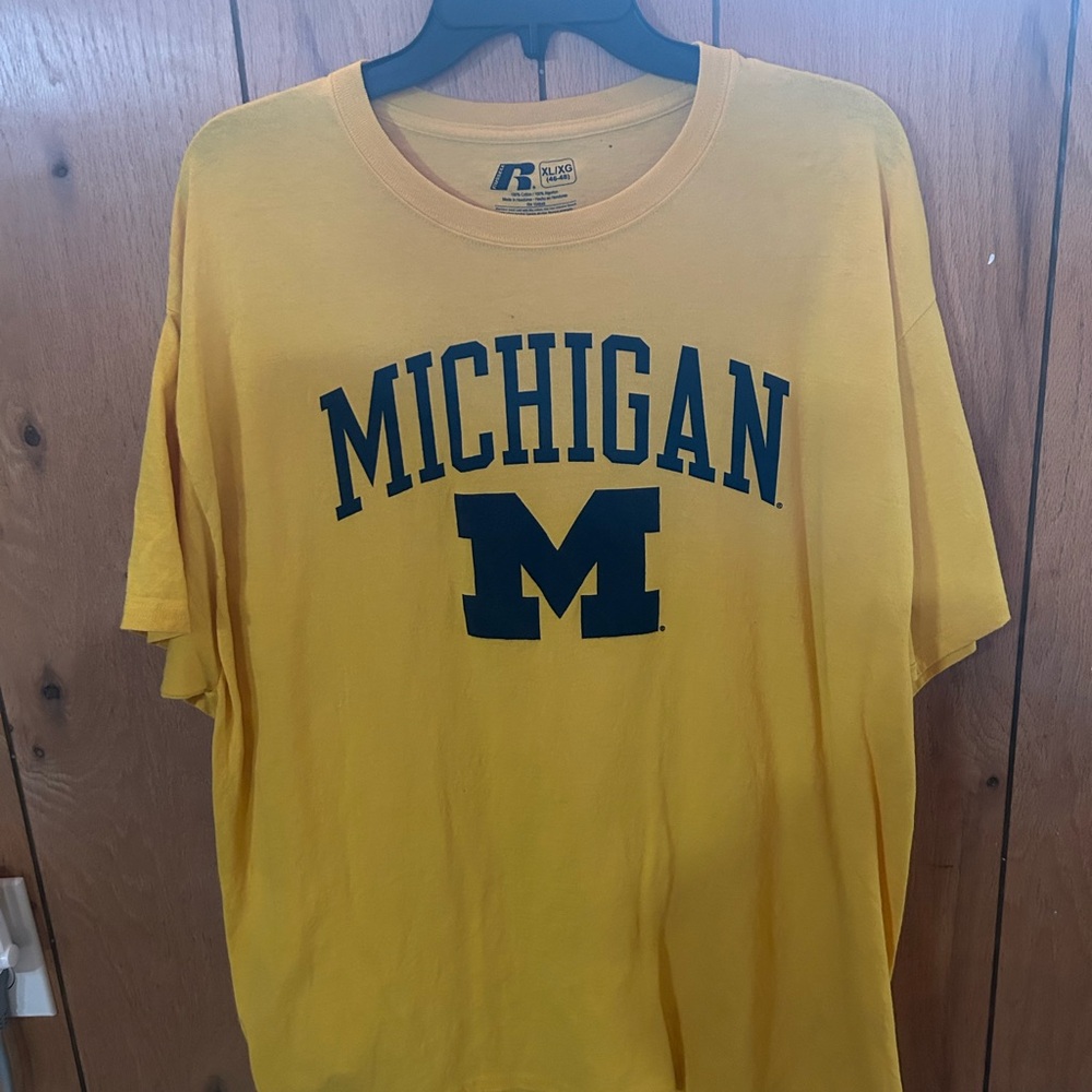 Russell Athletic Yellow Michigan Tee